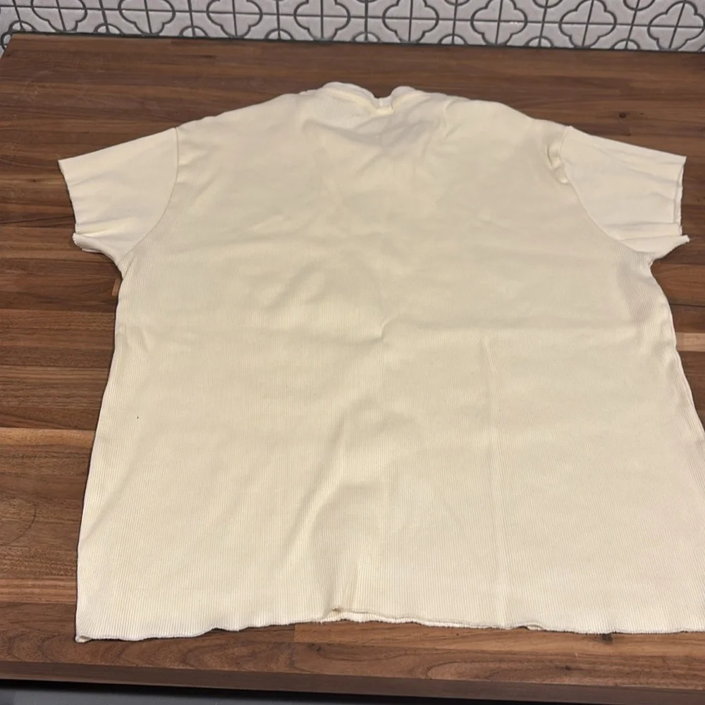 MNML Off-White Ribbed Tee - Picture 4 of 4